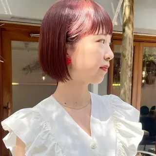 ショート カラー 🍊暖色×顔周り 🍊cocoroのヘアスタイル
