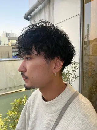 ショート パーマ メンズ うるツヤハイトーン✨ /西川郁巳のヘアスタイル