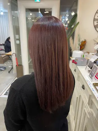 セミロング uni所属・中堀 遥のヘアスタイル