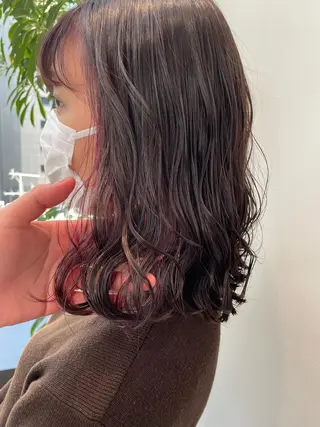 セミロング カラー 艶カラーリスト 🌈銀座🌈牛込萌香のヘアスタイル