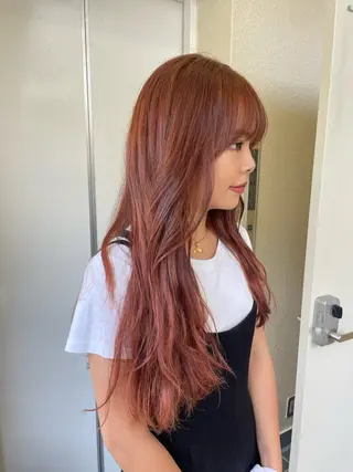 ロング カラー mei|顔まわり ×透明感カラーのヘアスタイル