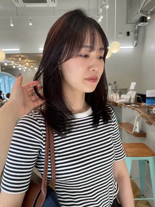 ミディアム 似合わせカットカラー 本厚木/ナカノユウのヘアスタイル