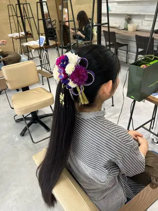 ロング ヘアアレンジ 🫧松尾彩舞樹🫧 アレンジ/艶カラー✨のヘアスタイル