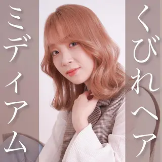 ミディアム カラー 韓国レイヤーカット/ ダブルカラーのヘアスタイル