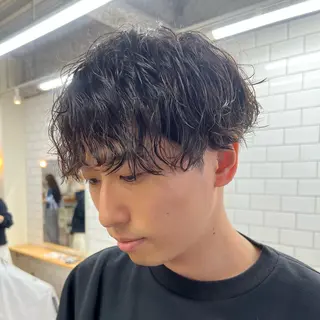 パーマ メンズ SHUNメンズパーマ スパイキーショートのヘアスタイル