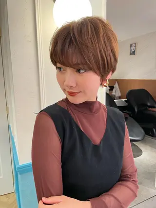 ショート 縮毛/ショート/ ボブ/レイヤー/小原のヘアスタイル