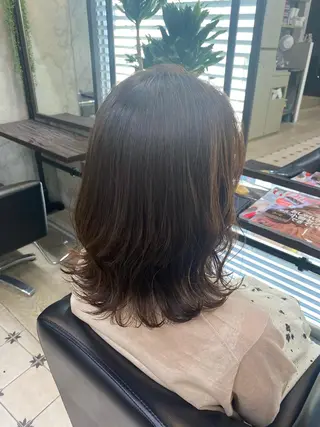 セミロング カラー 韓国ヘア☁️ mitsukiのヘアスタイル