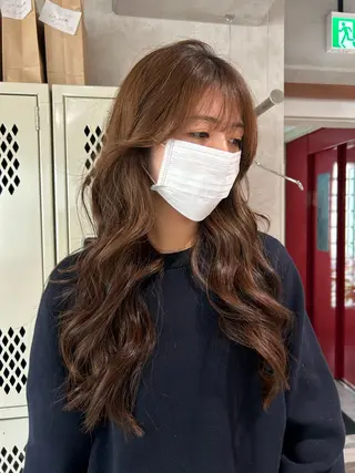 ロング カラー ayano🍒暖色 カラー/カーリーヘアのヘアスタイル