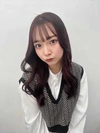 セミロング カラー ヘアアレンジ 愛されカラー🩷 はるなのヘアスタイル