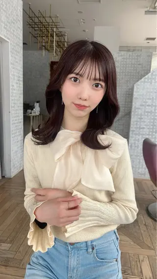 ミディアム 撮影カットモデル募集 前髪、顔周り/徳永のヘアスタイル