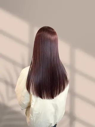 ロング カラー くすみミルクティー/ ブラウン🪡TOWAのヘアスタイル