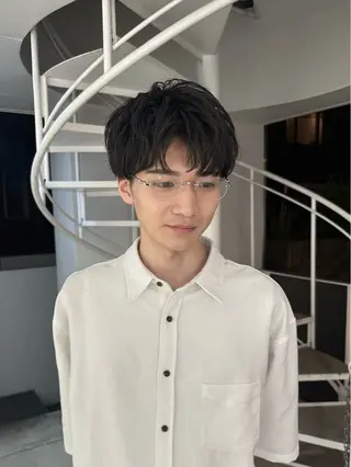 メンズ レイヤー小顔ショート 吉田ジョウのヘアスタイル