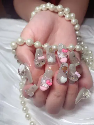 ネイル ネイルサロンAiri 長さ出し·シンプルのネイルデザイン