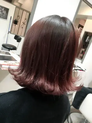 セミロング ロング カラー 吉本 yoshimotoのヘアスタイル