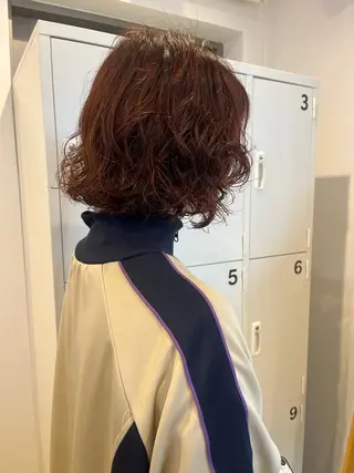 ショート パーマ 竹内 菜々子のヘアスタイル