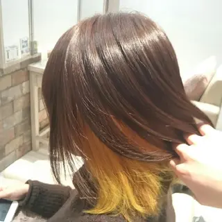 カラー ミディアム ヘアアレンジ E Komo hair所属・Wow❕E Komo hair 永井一輝のヘアスタイル