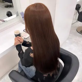 ロング カラー 女の子が好きな色 モテ暖色🎀🪽のヘアスタイル