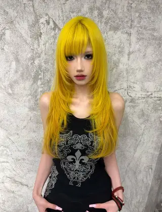 ロング カラー デザインカラー⭐︎★ 🐆hyoma🐆のヘアスタイル