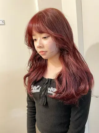 セミロング カラー ヘアアレンジ 増井 歩夢のヘアスタイル