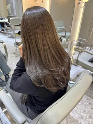 ロング カラー 韓国ヘア🇰🇷 松田光里のヘアスタイル