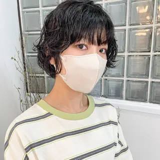 ショート パーマ YUKO/ 似合わせ韓国風パーマのヘアスタイル