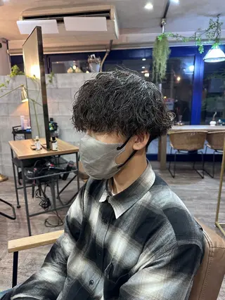 ショート パーマ t.hair垂門真吾 曲がる縮毛矯正/ボブのヘアスタイル