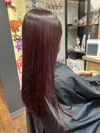 ロング カラー ヲタクに美容室は難しい。～アニメ、アイドル、サブカルを愛するヲタサロンだった件～所属・ヲタ件。/カラー🌷 ヨナのヘアスタイル