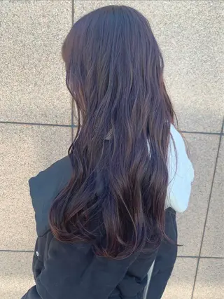 ロング カラー 渋谷ブリーチカラー 韓国ヘアyuikoのヘアスタイル