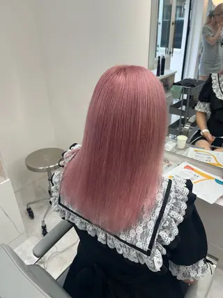 ミディアム カラー ヘアアレンジ 🫧ハイトーン♡ ヘアメ/yuzu🫧のヘアスタイル