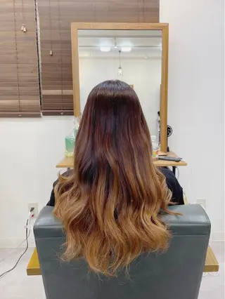 ロング モデル募集中lore 中村かれんのヘアスタイル