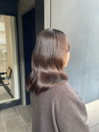 セミロング カラー ゆきのZina京都駅 ヘッドスパ/髪質改善のヘアスタイル