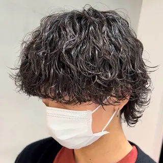 パーマ メンズ 渋谷/メンズパーマ/ ハイライト/丸山太誠のヘアスタイル