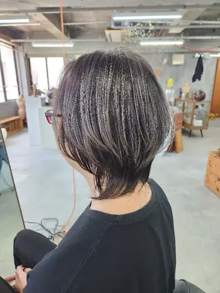 ショート カラー ケアブリーチ、 髪質改善 福士直矢のヘアスタイル