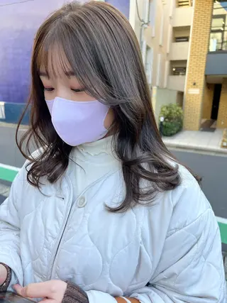 セミロング カラー 似合わせヘア🫶🏻 つきいてるみのヘアスタイル