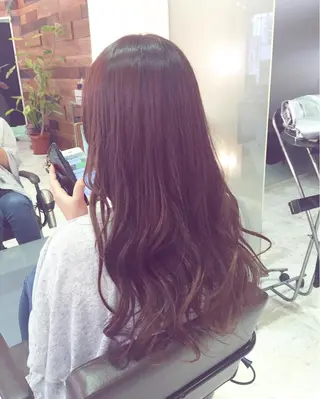 セミロング ロング カラー 青木 茂樹⭐️ 透明感カラーのヘアスタイル