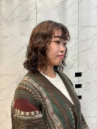 セミロング パーマ miu /透明感カラーのヘアスタイル