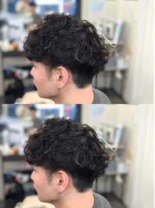 メンズ パーマ 透明感カラー/メンズ パーマ特化/えのもとのヘアスタイル
