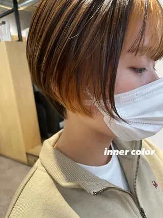 ショート カラー パーマ 🌿AMANE🌿 sakiのヘアスタイル