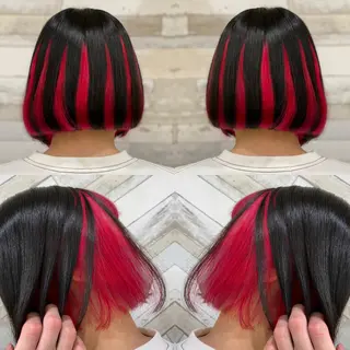 ショート カラー "PEPPU "所属・派手髪、ハイトーン ショートヘアShinのヘアスタイル