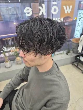 ショート パーマ メンズ メンズ専門サロン wokeのヘアスタイル