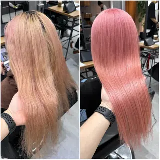 ロング カラー KEISUKE/ ブリーチ🧡エクステのヘアスタイル