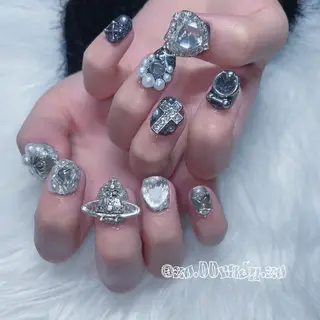 ショート カラー ヘアアレンジ メンズ キッズ ネイル マツエク・マツパ ⛓Miyu ⛓のネイルデザイン