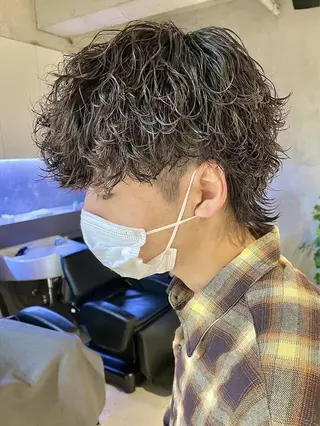 ミディアム パーマ メンズ RETOUCH by fifth 銀座店所属・似合わせカット /fifth富樫倭のヘアスタイル