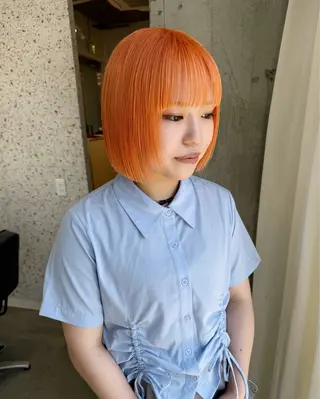 ショート カラー ヘアアレンジ lani 天神大名/ブリーチのヘアスタイル