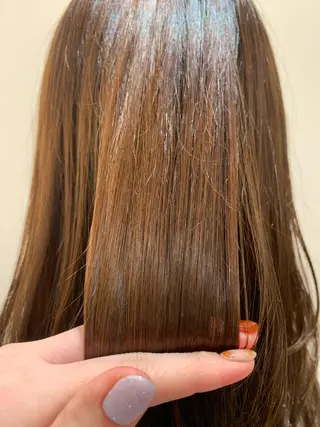 セミロング 韓国レイヤー🪽 耳ツボジュエリーのヘアスタイル