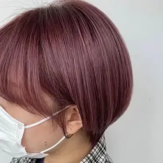 ショート カラー あやめ【顔まわり/レ イヤー/柔らかカラ】のヘアスタイル