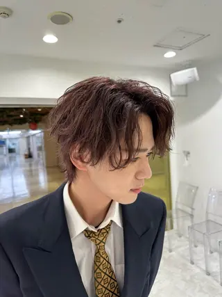 パーマ メンズ 渋谷/透明感カラー /半個室/こうめいのヘアスタイル