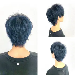 ショート カラー ヘアアレンジ メンズ ✨最強美容師✨ 💙にっしー西村💙のヘアスタイル