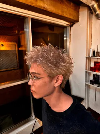ショート カラー メンズ fifth原宿 堀内新史のヘアスタイル