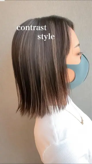 ミディアム カラー Selenehair 三条本店のヘアスタイル